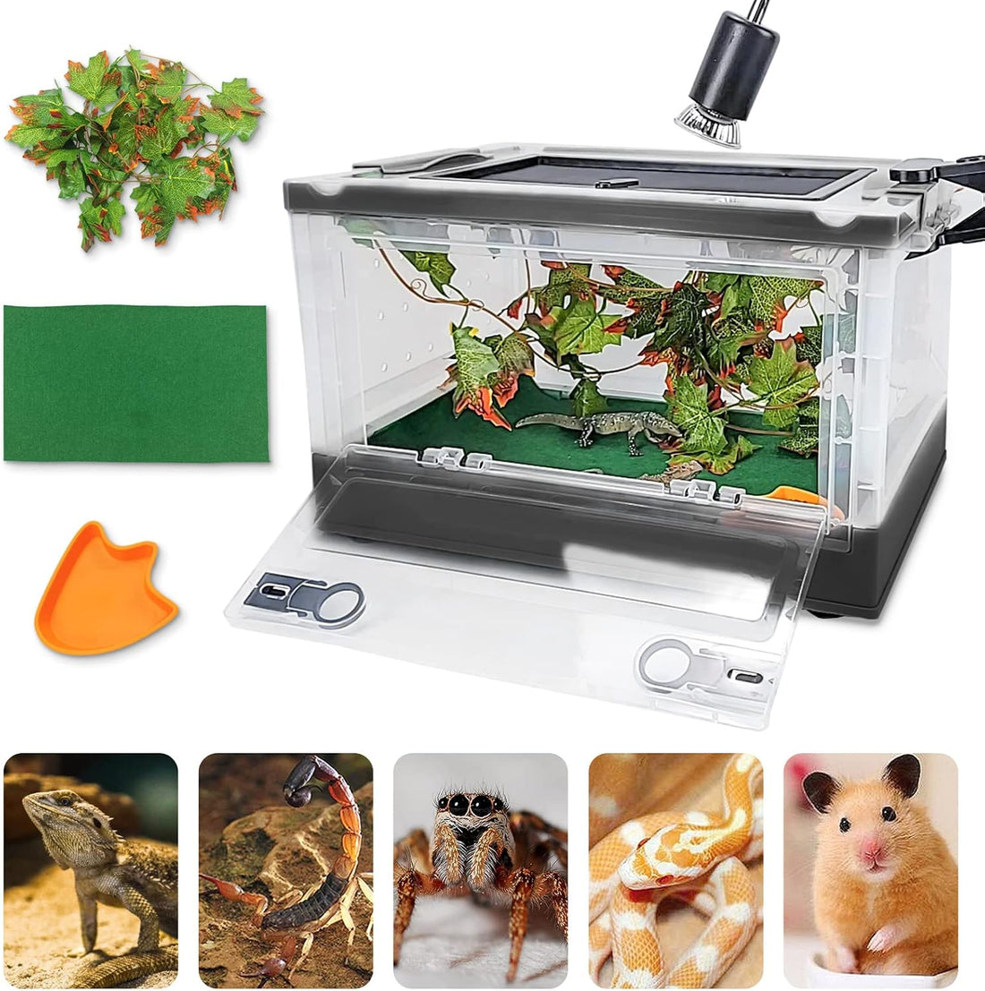 RunDuck Portable Foldable Terrarium Kit with Wheels for Reptiles