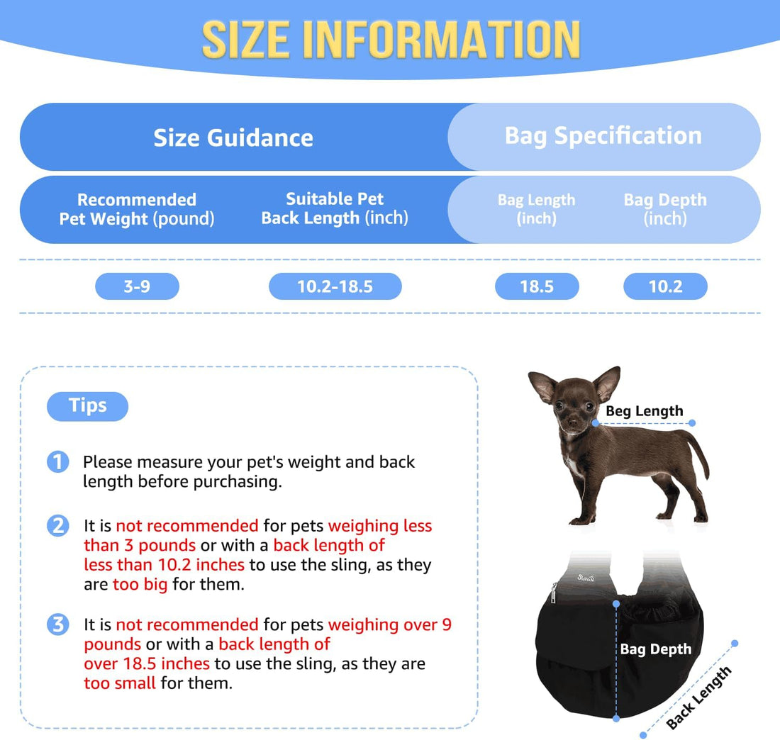 SlowTon Dog Carrier Sling - Hard Bottom Support Dog Carriers