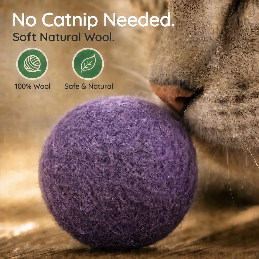 Wool Cat Toys, Variety Pack, 6 PCS
