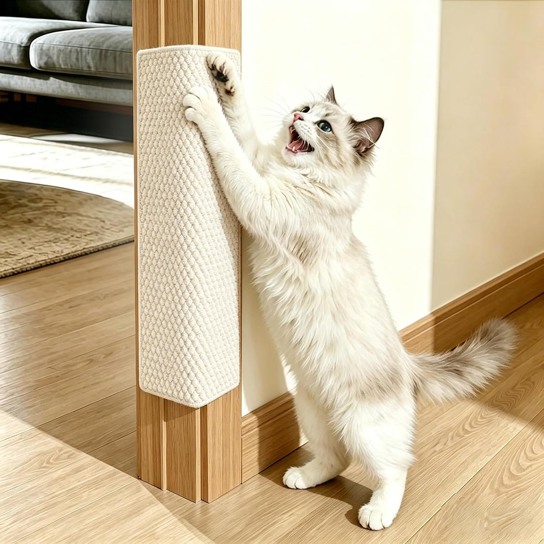 Door & Wall Corner Cat Scratcher, 19.68x7.8 Inch Scratch Pad for Cats