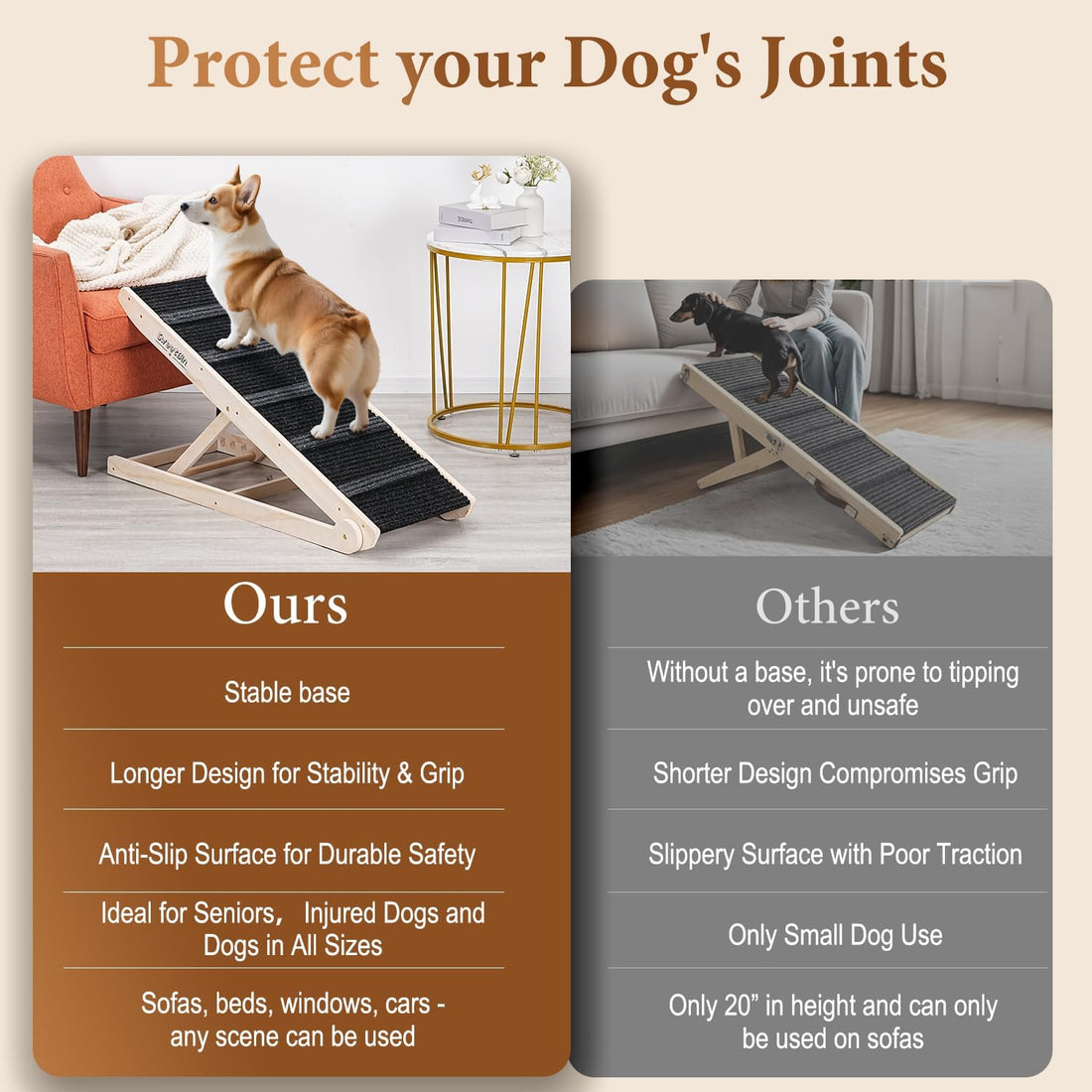 Dog Ramp for Bed - Foldable Small to Large Dog Ramp for Couch