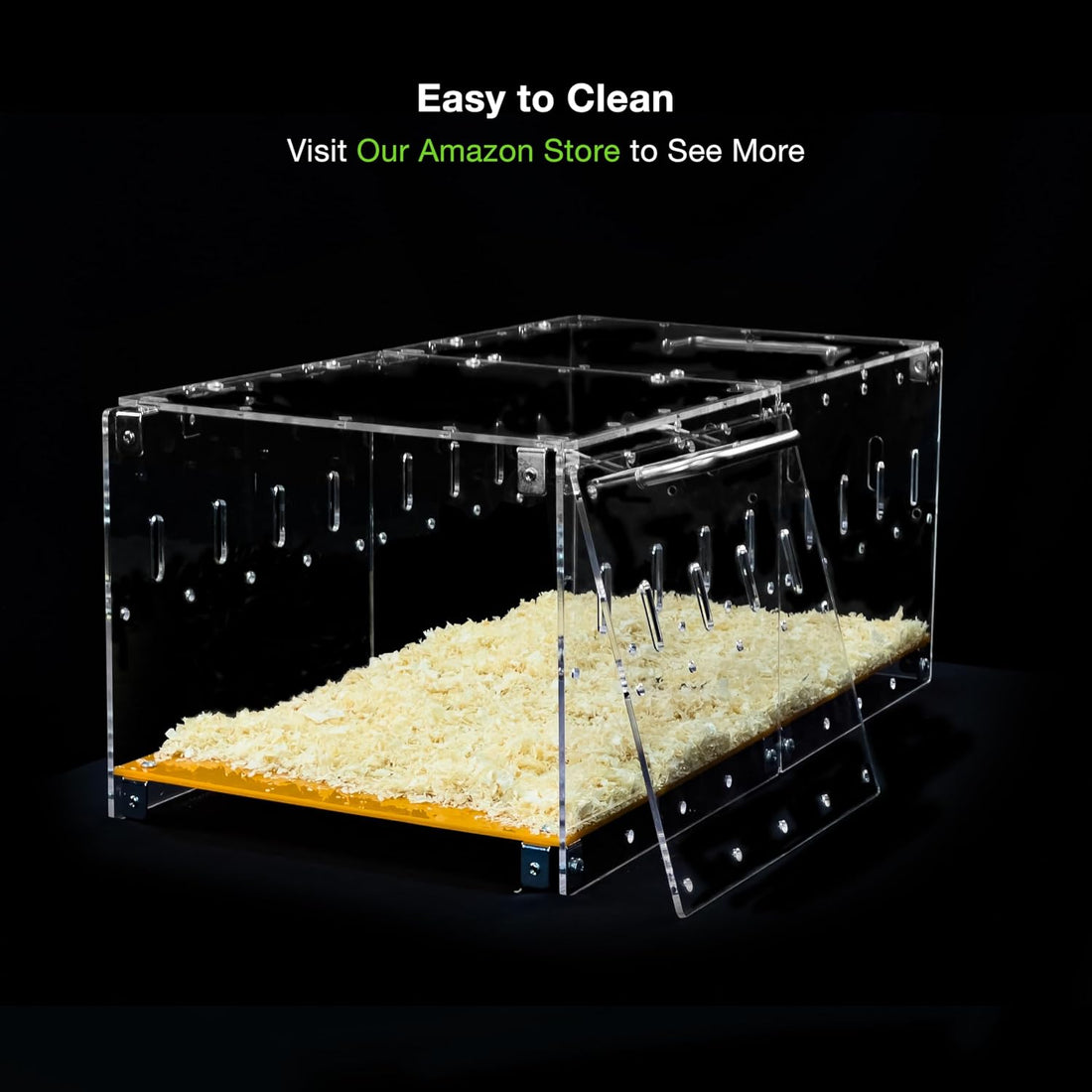 GuineaLoft™ Acrylic Cage - Small 2x1' Enclosure w/Lid & Bottom