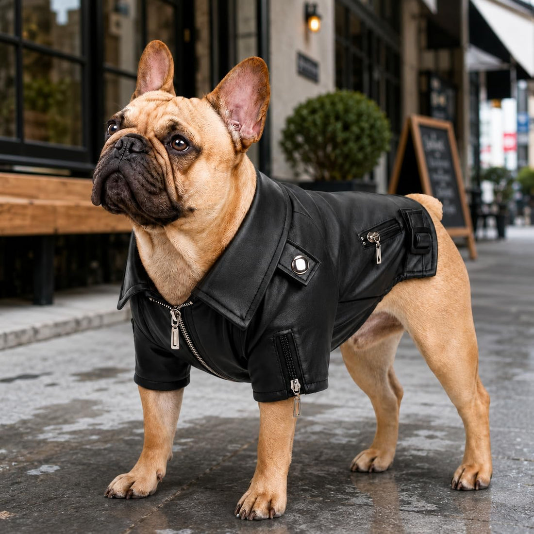 Lovelonglong Cool Dog Leather Jacket