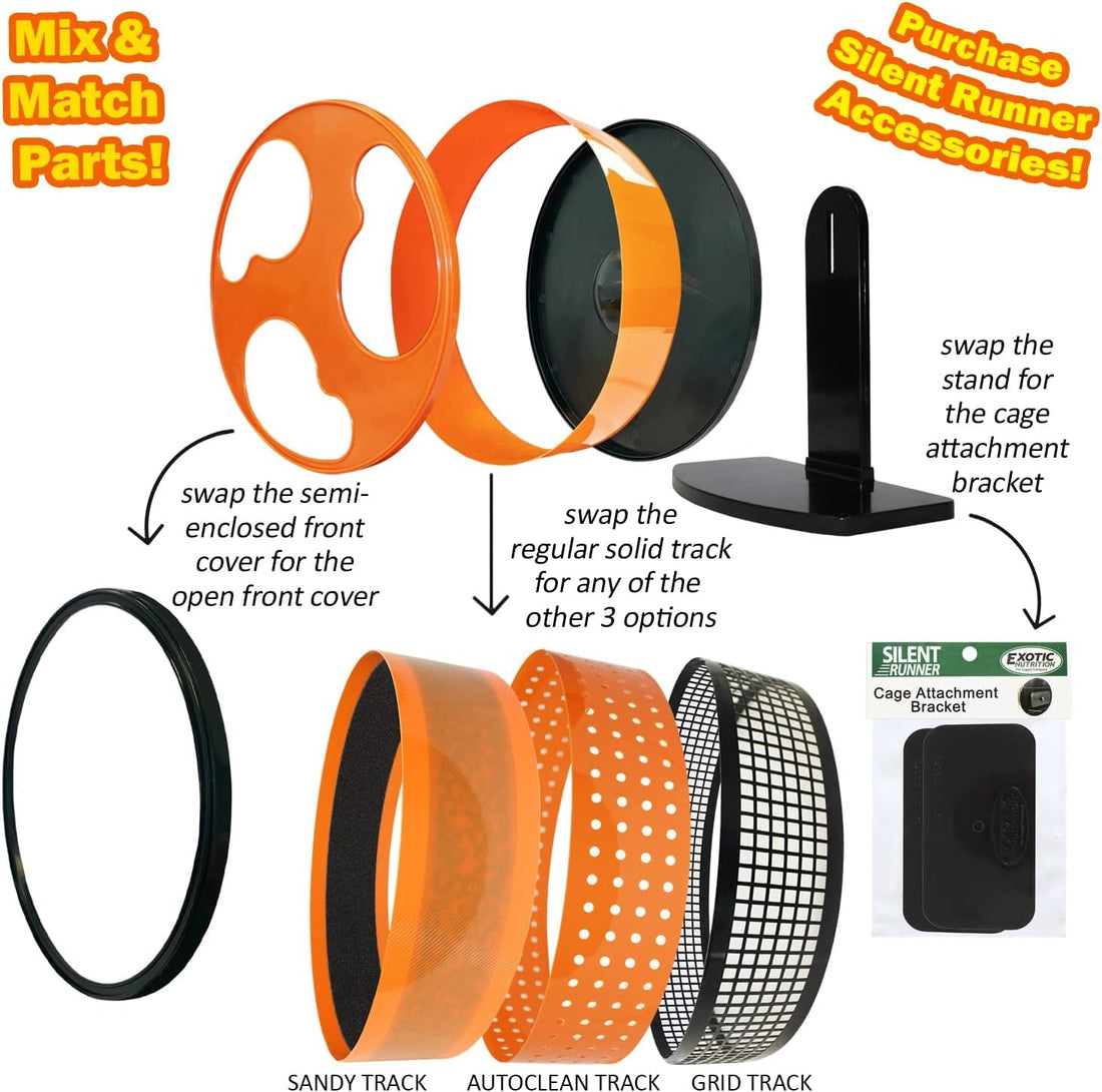 Silent Runner 12" Regular | Wheel + Cage Attachment | Sugar Gliders