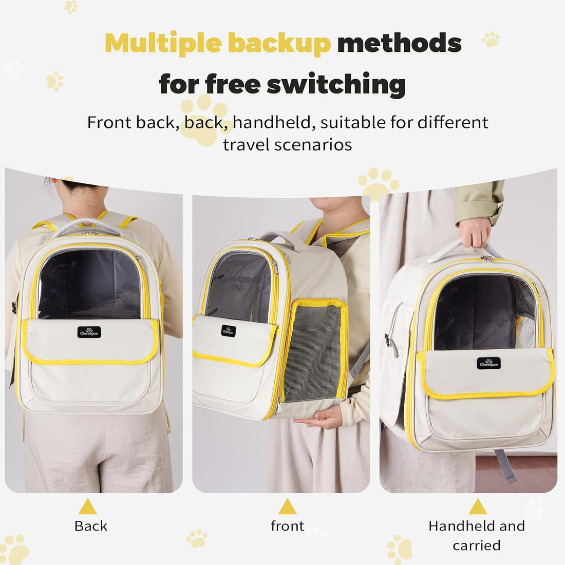 Cat Carrier Backpack Breathable Mesh Window for Small Cat Dog Under