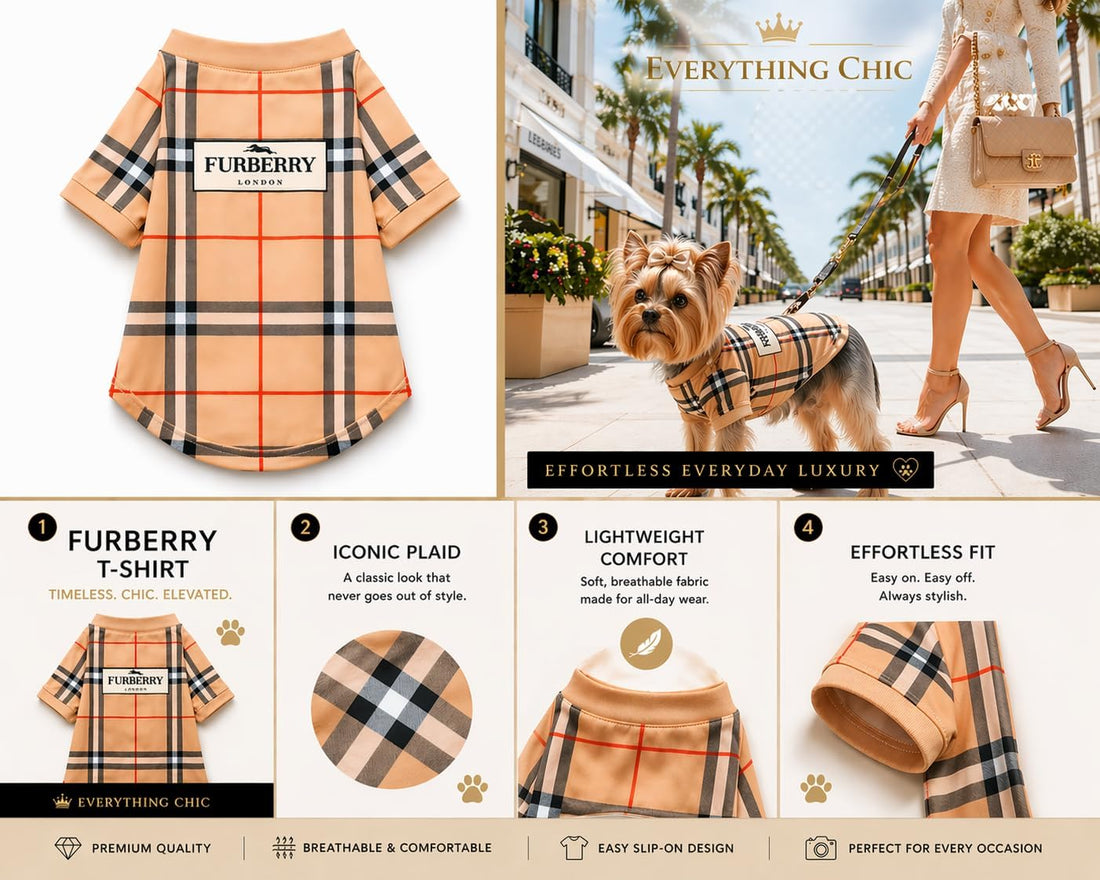 Luxury Designer Dog T Shirt – Trendy Puppy Clothes for Small Dogs