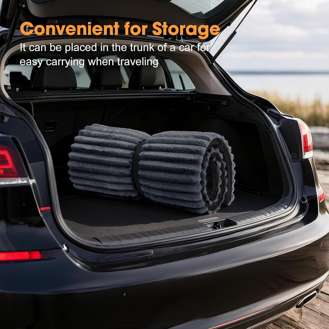 FURTIME Backseat Pet Bed Mat, Non-Slip Dog Bed for Car Back Seat