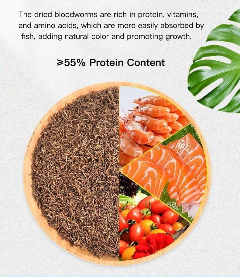 YZHZOM Freeze Dried Blood Worms