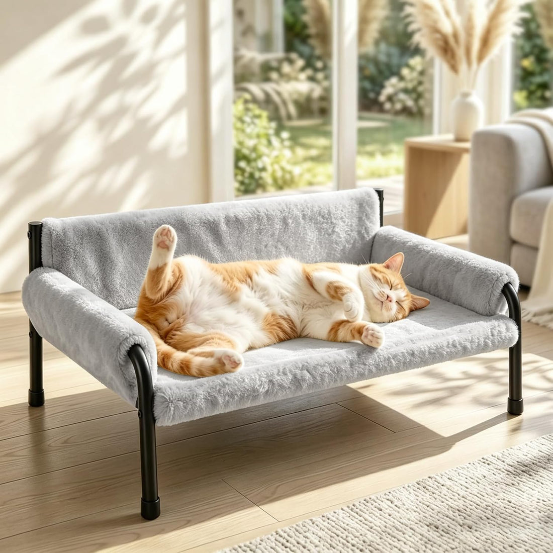 Pawaboo Elevated Cat Couch Bed for Indoor Cats