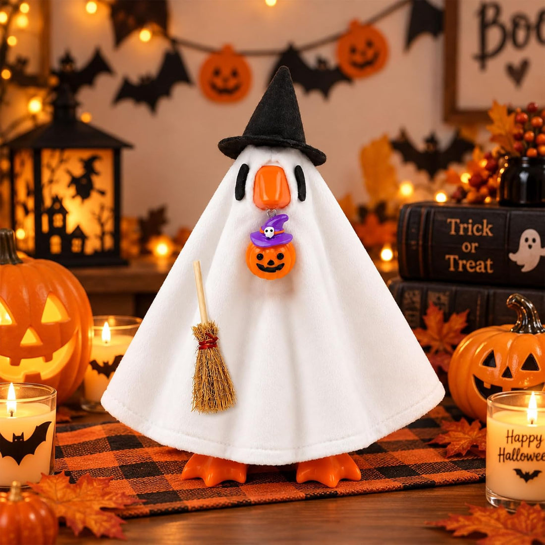 2 Sets Halloween Desk Goose Outfits for 7 Inch Goose