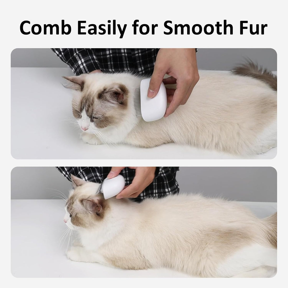 2-in-1 Cat Comb - Soft Pet Brush for Grooming
