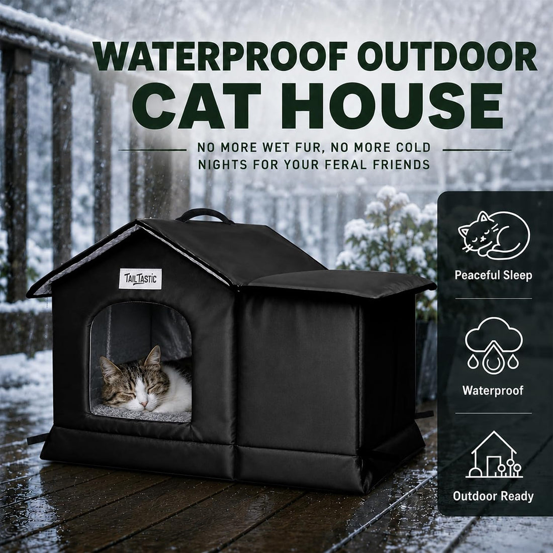 Tailtastic Weather Outdoor Cat House