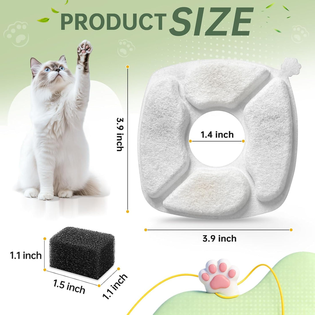 Cat Water Fountain Replacement Filters-12 Pack Cat Fountain Filters