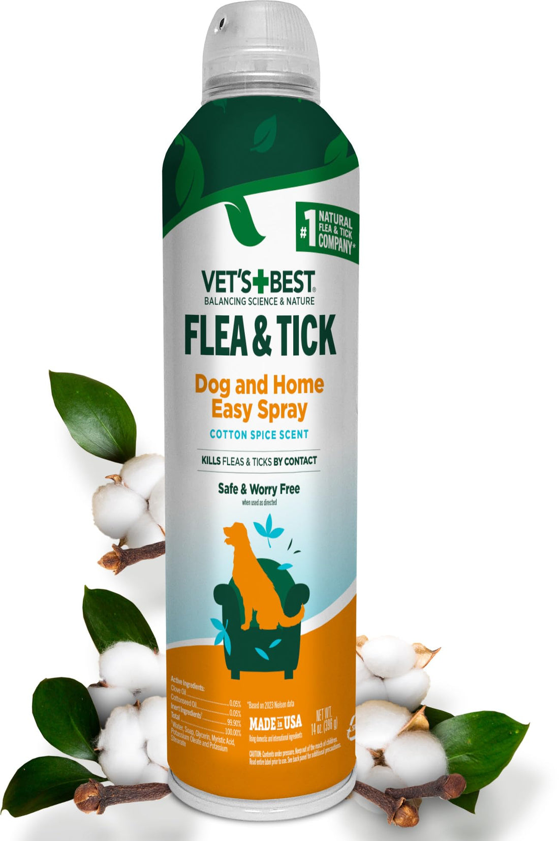 Vet's Best Natural Flea and Tick Easy Spray for Dogs