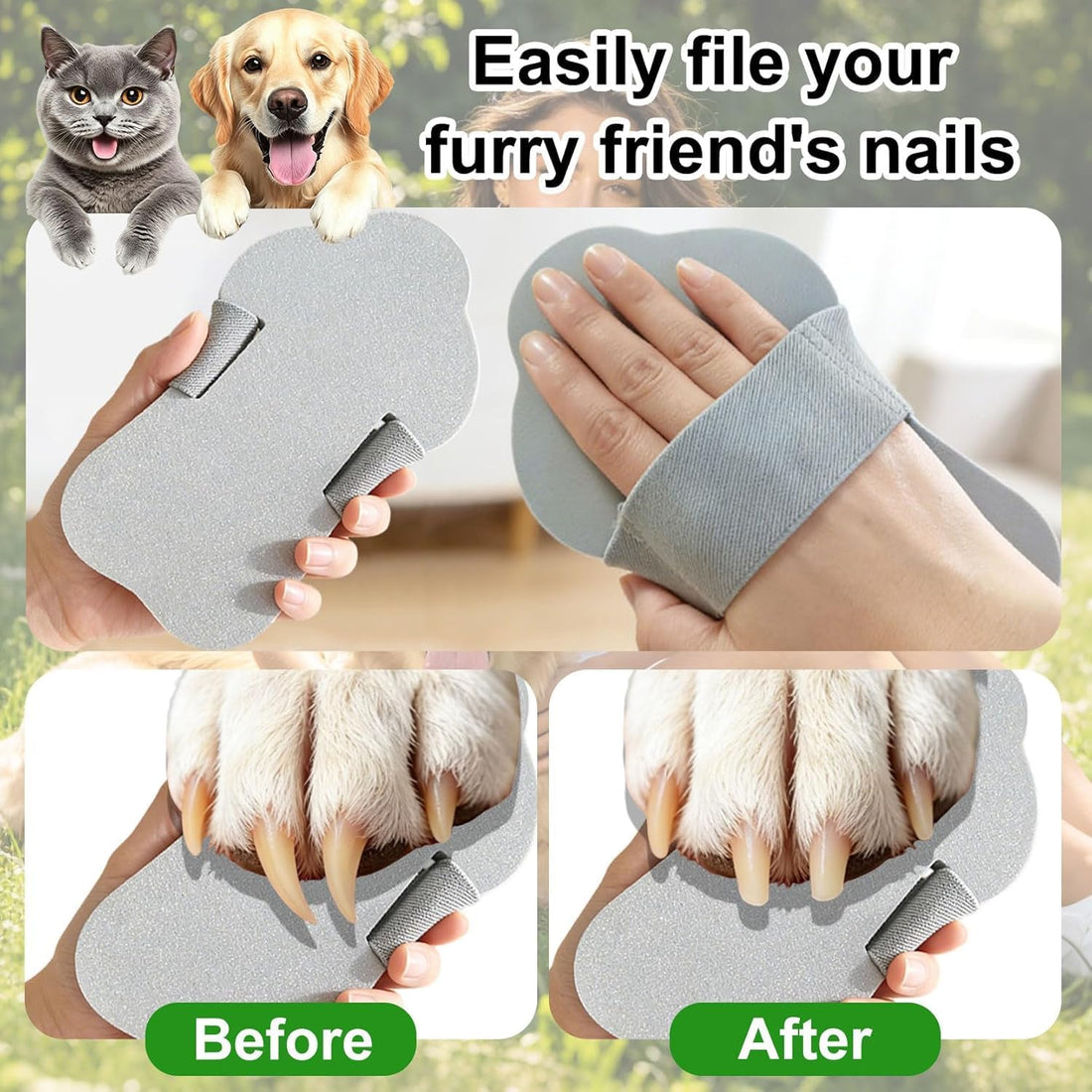 Dog Nail Scratch Board Handheld with Hand Strap, Frosted EVA