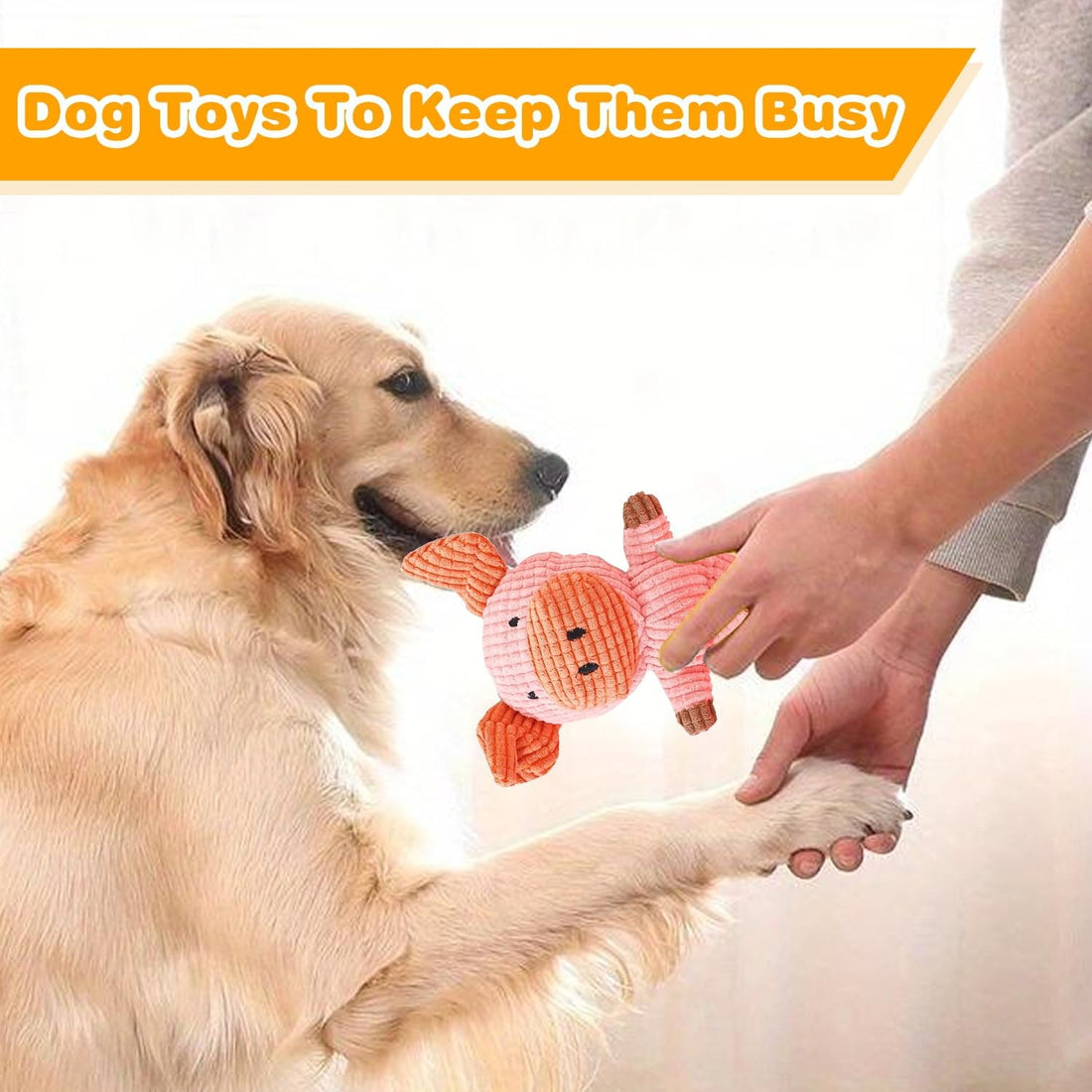 MRSOHRET 5 Pack Dog Toys Squeaky