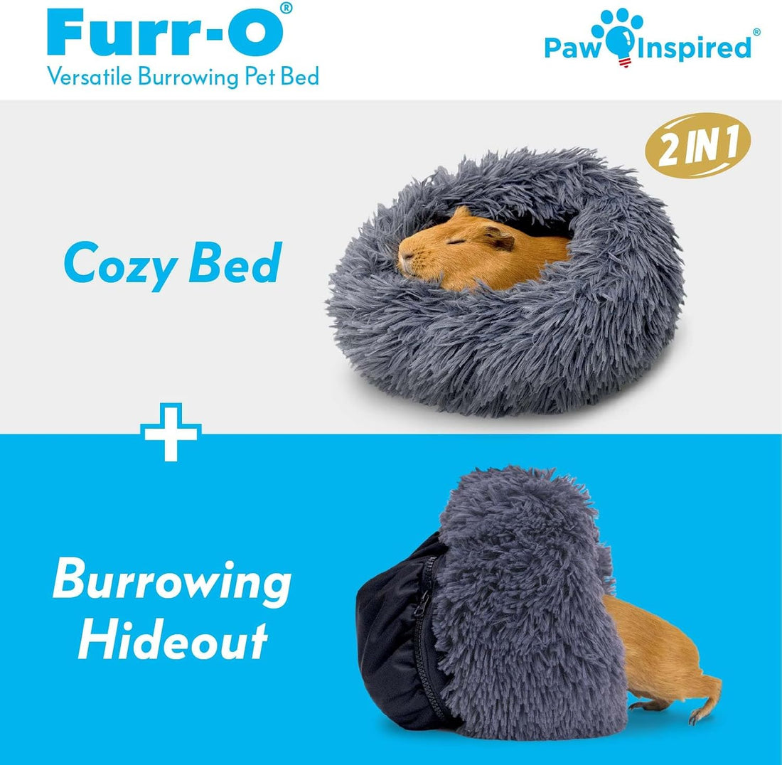 Paw Inspired Furr-O Burrowing Pet Bed Enrichment, Removable Base