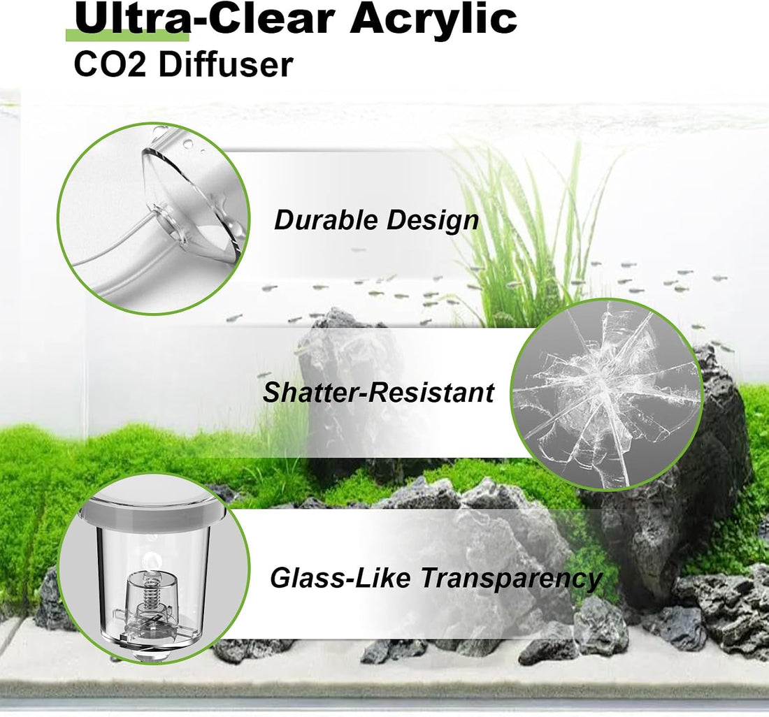 FZONE Acrylic Aquarium CO₂ Diffuser Built-in Check Valve