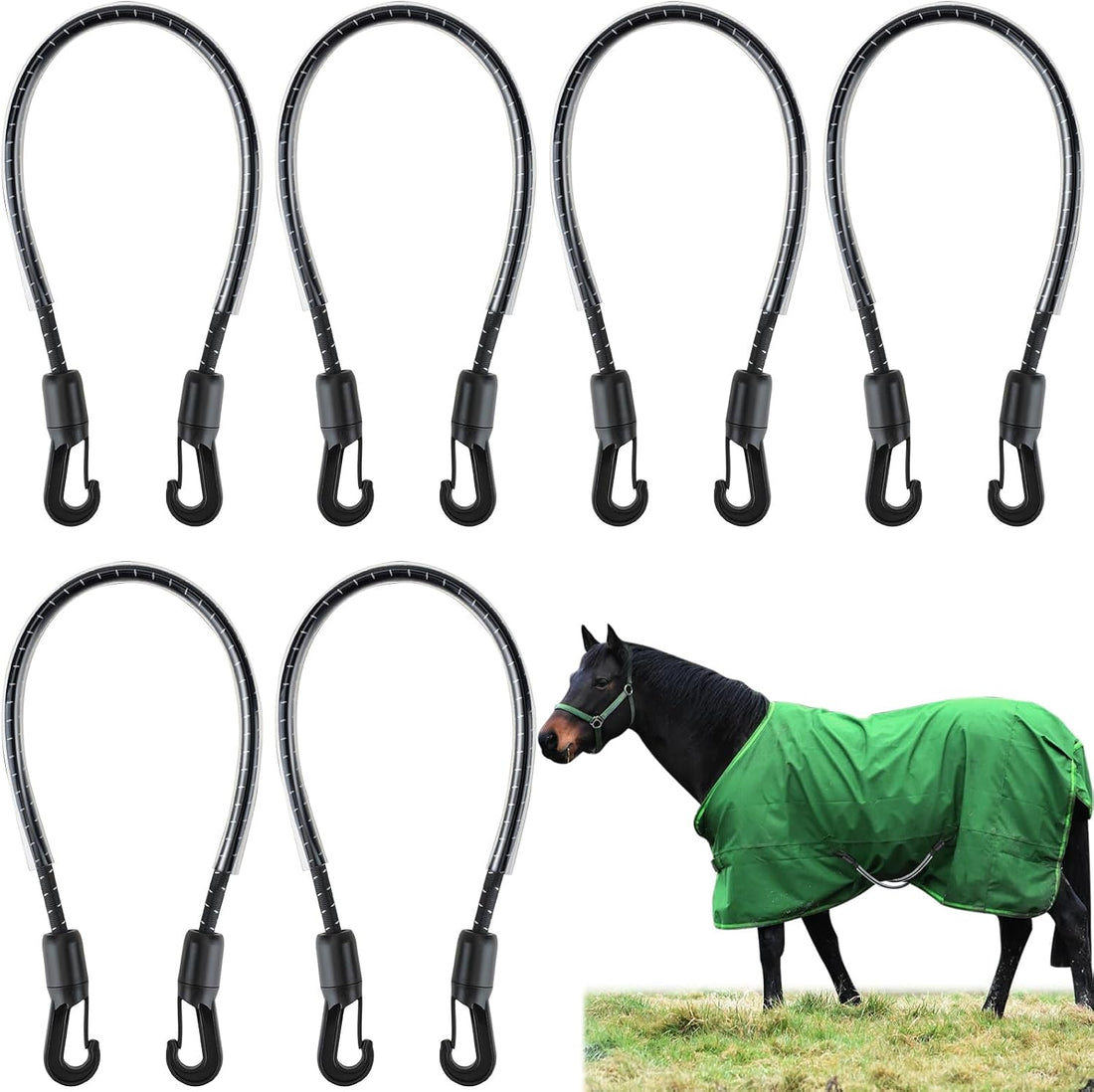 6 Pcs Horse Blanket Leg Straps