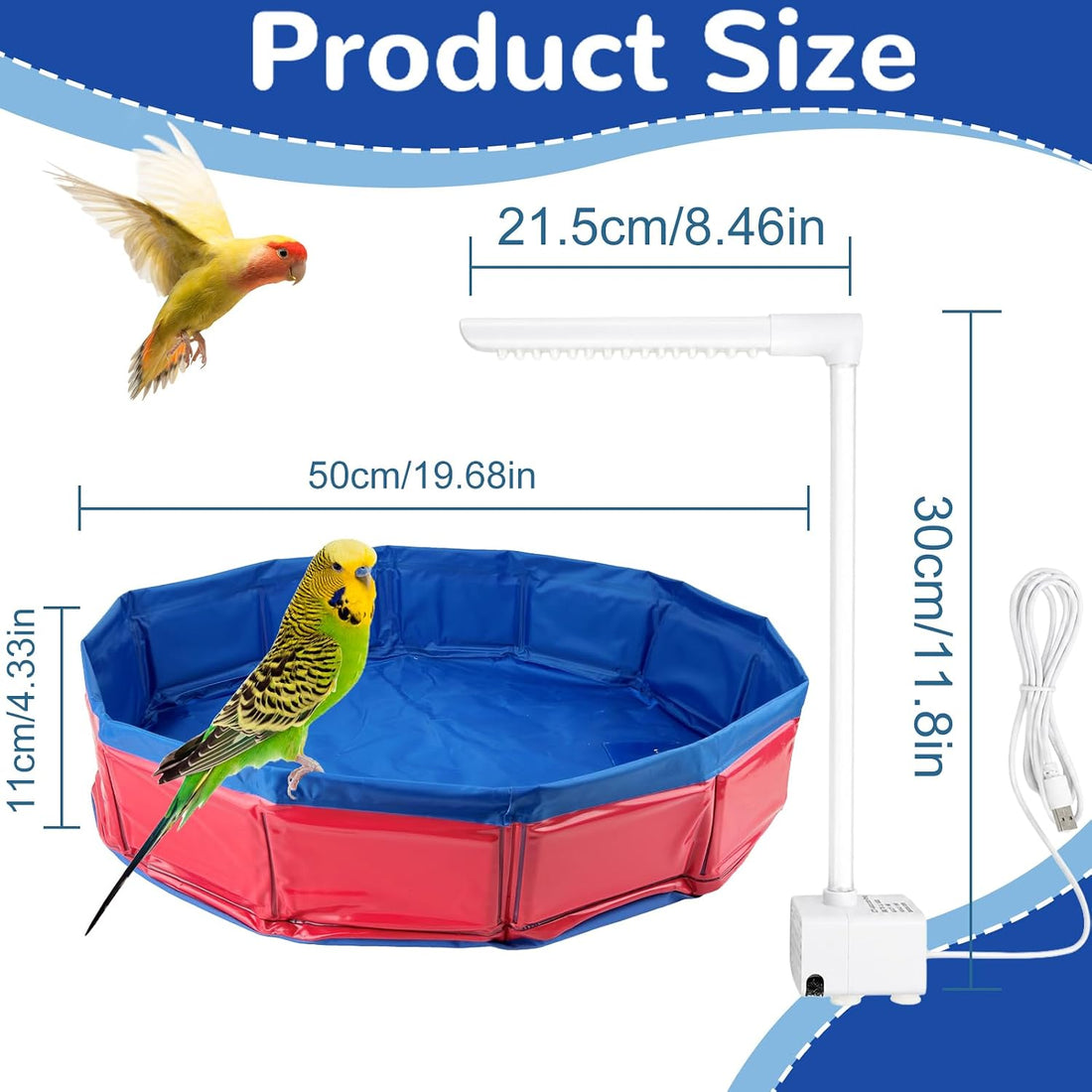 Extra-Large Bird Automatic Bath Shower
