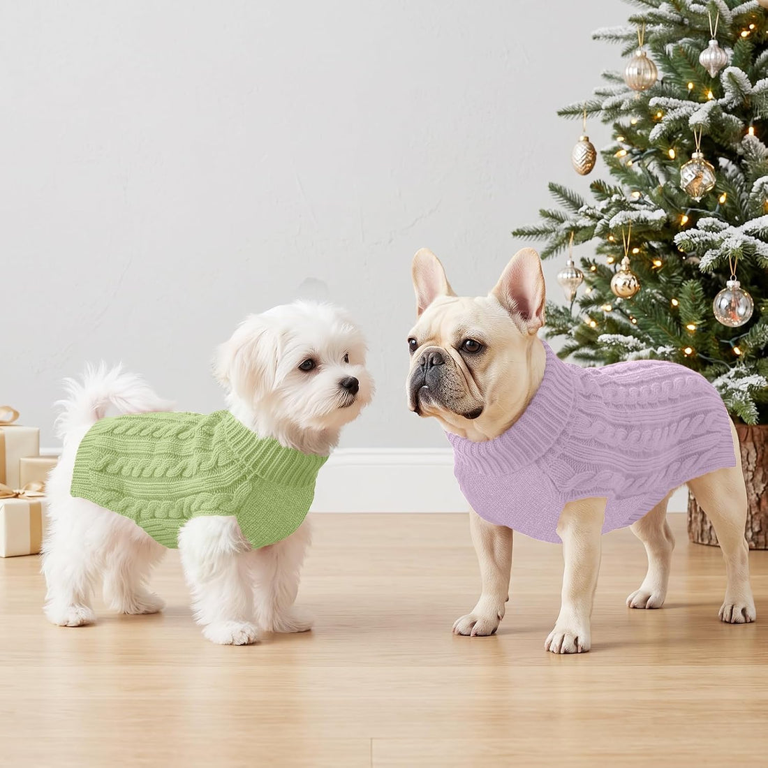 Dog Sweater 3 Pack for Small Dogs, S