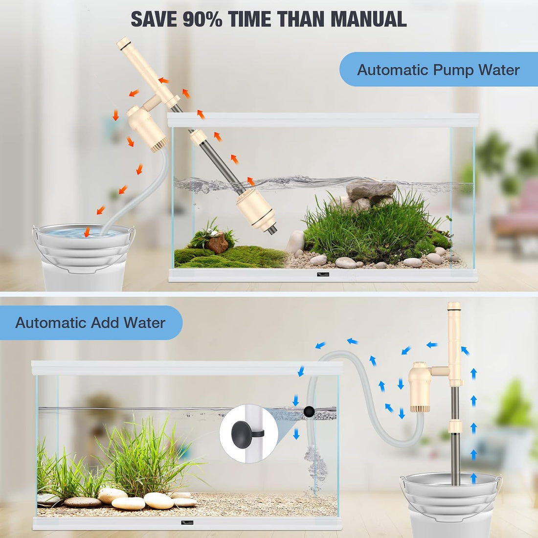AKKEE Aquarium Vacuum Gravel Cleaner