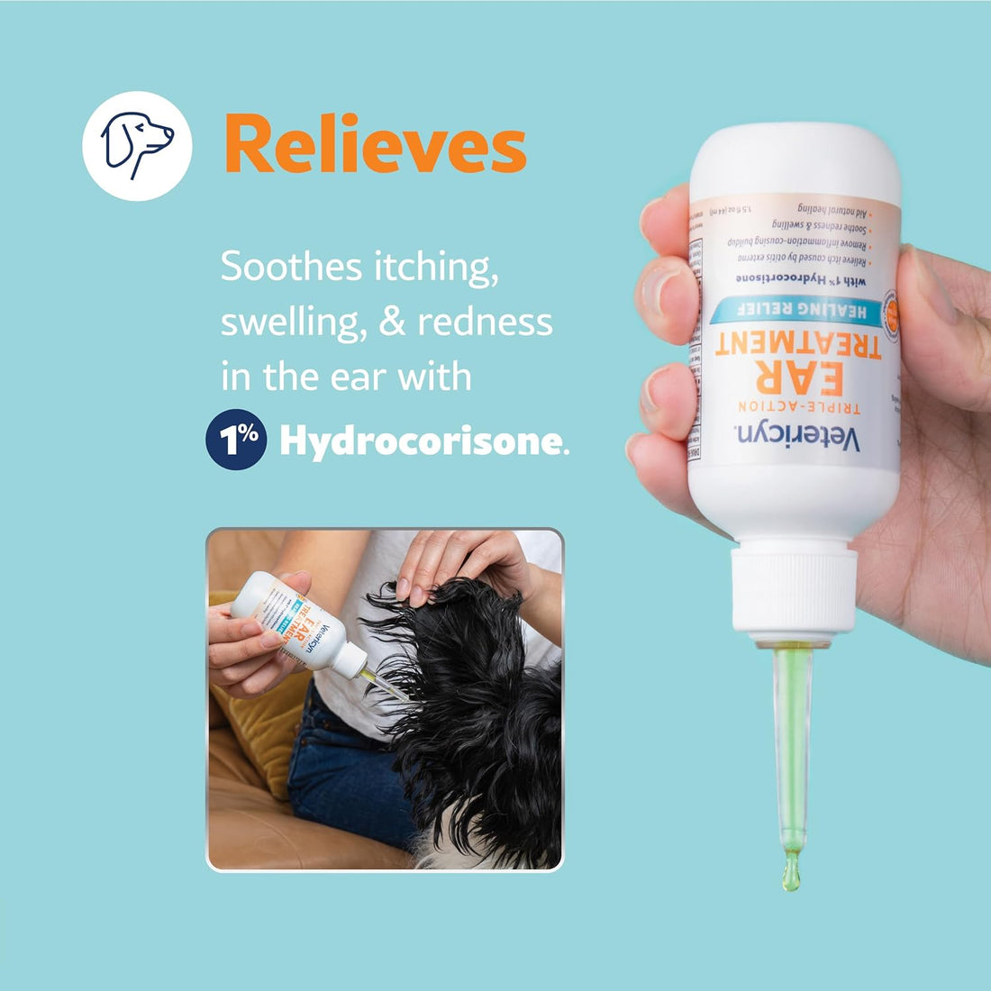 Vetericyn Triple-Action Ear Treatment for Dogs & Cats