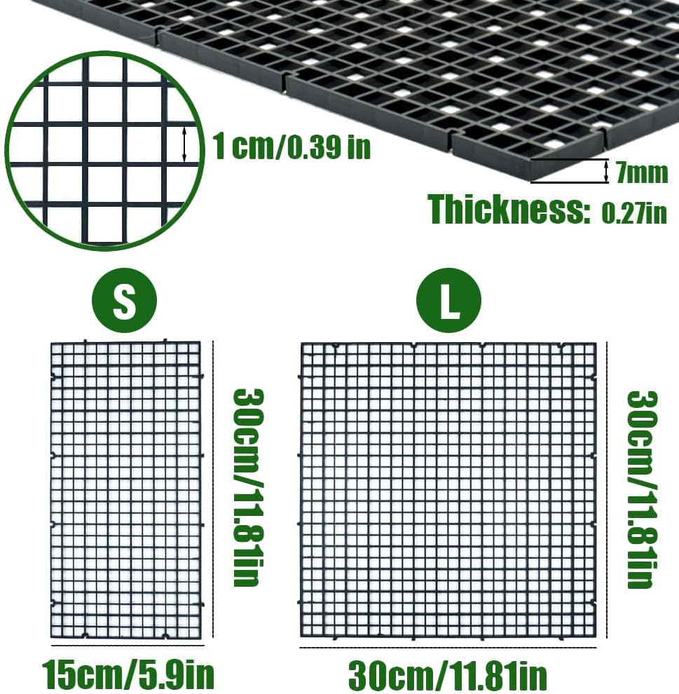 LINLAN 4 Pieces 5.9x11.8in Aquarium Grid Plastic, Fish Tank Divider