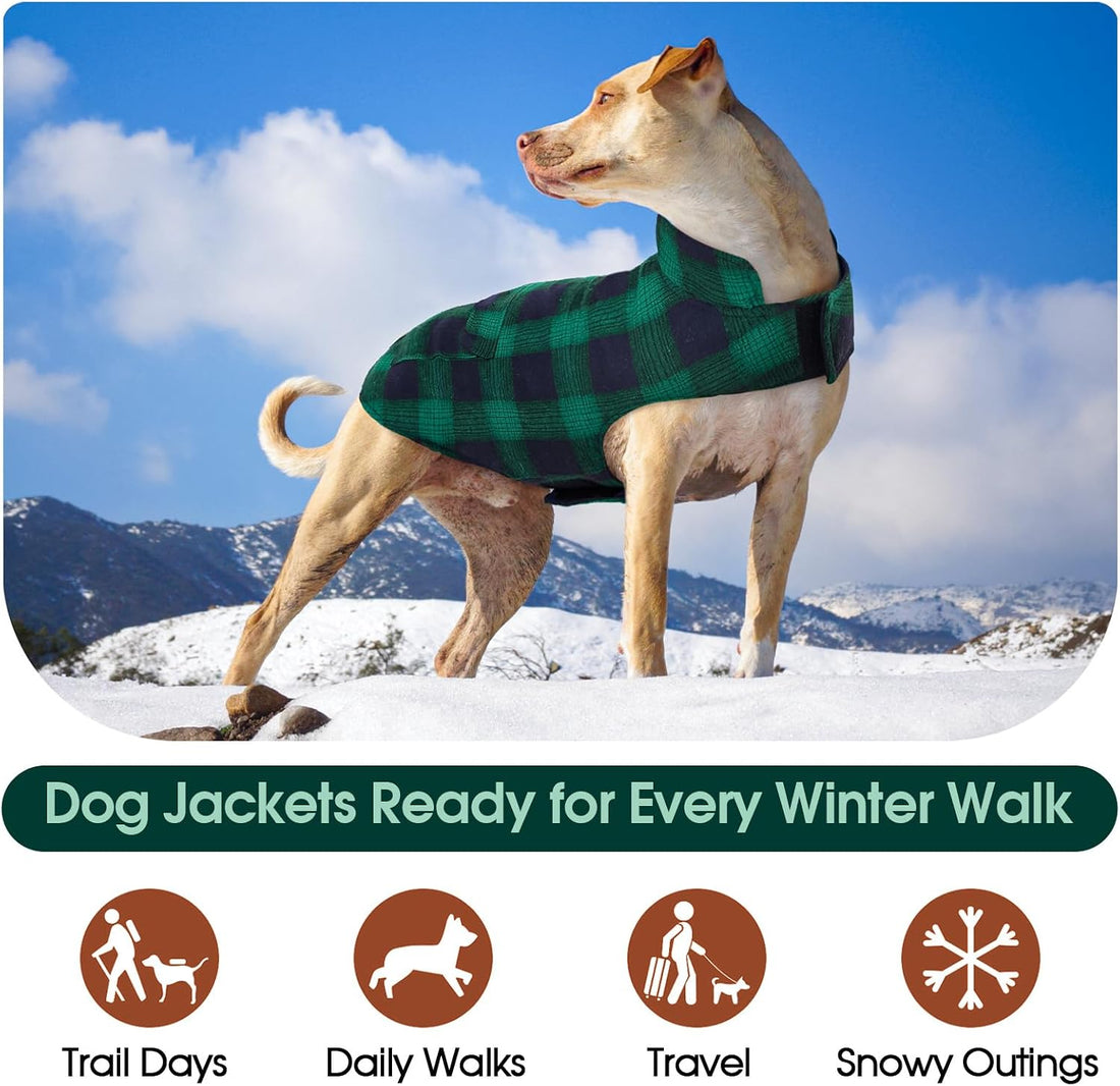 Kuoser Dog Winter Coat, Reversible Dog Jacket