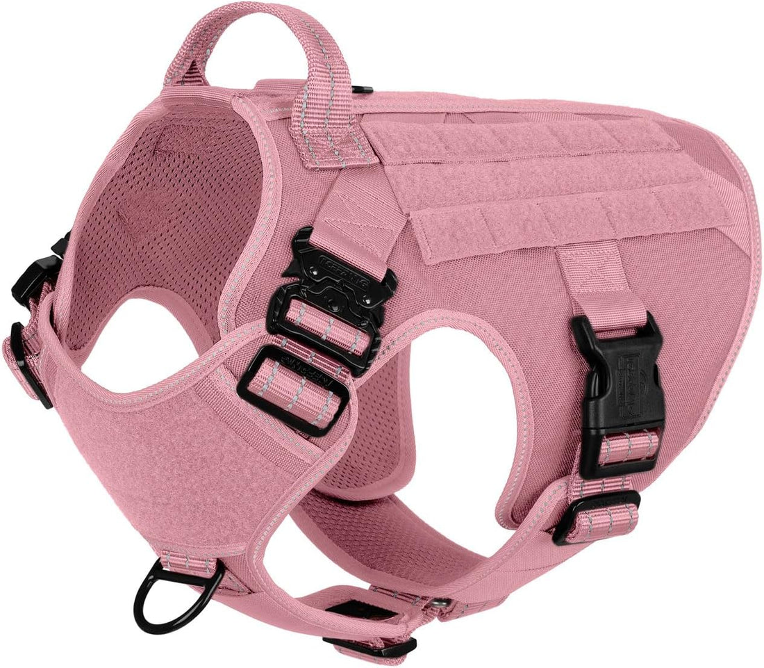 ICEFANG Tactical Dog Harness for Large Dogs,Reflective No Pull Dog