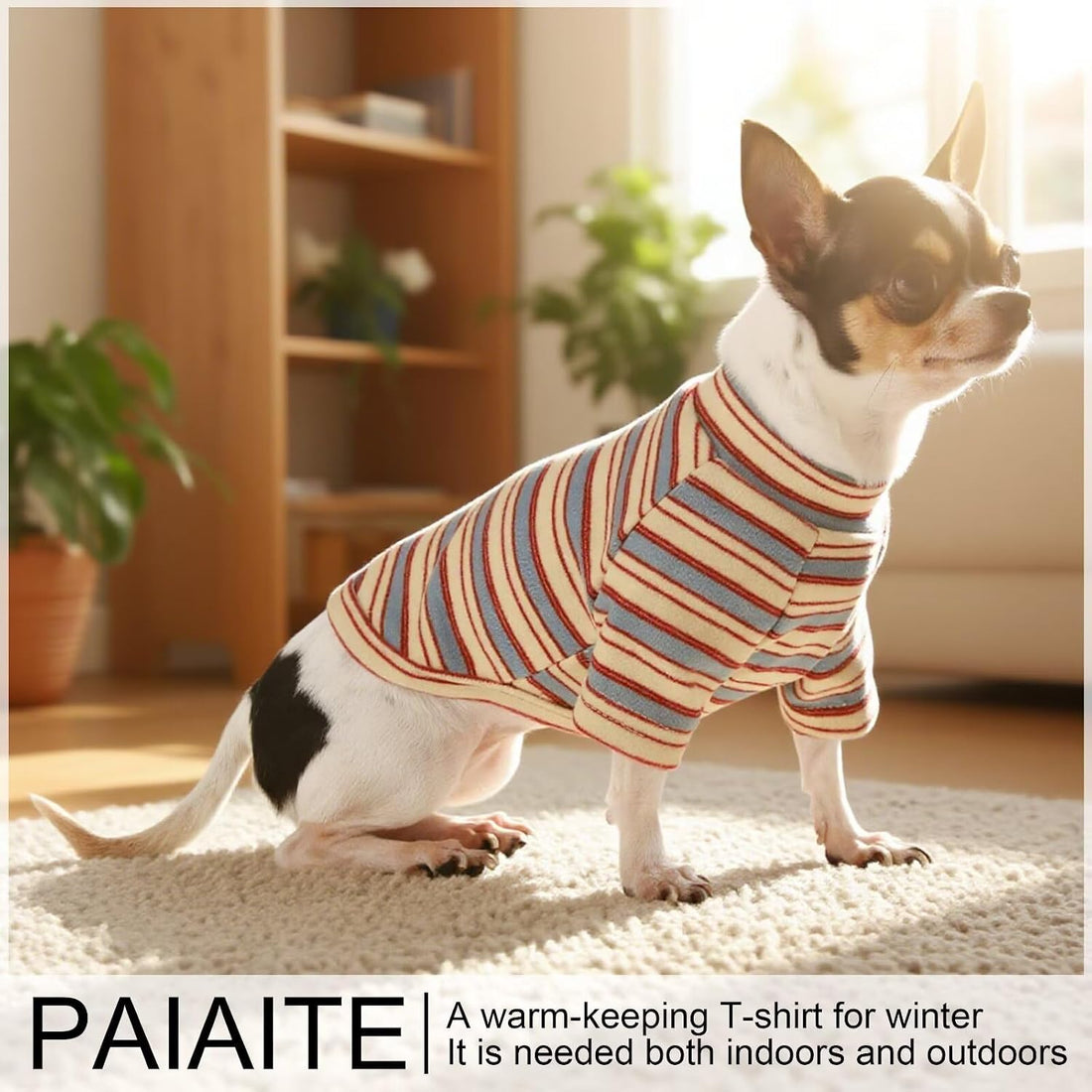 Stylish Striped Block Dog Shirt, Comfortable, Breathable