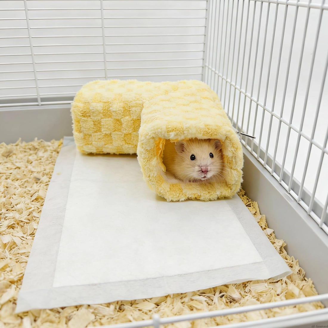 Plush Warm Hideout Tunnel Bed for Hamster, Guinea Pig, Pet Rat