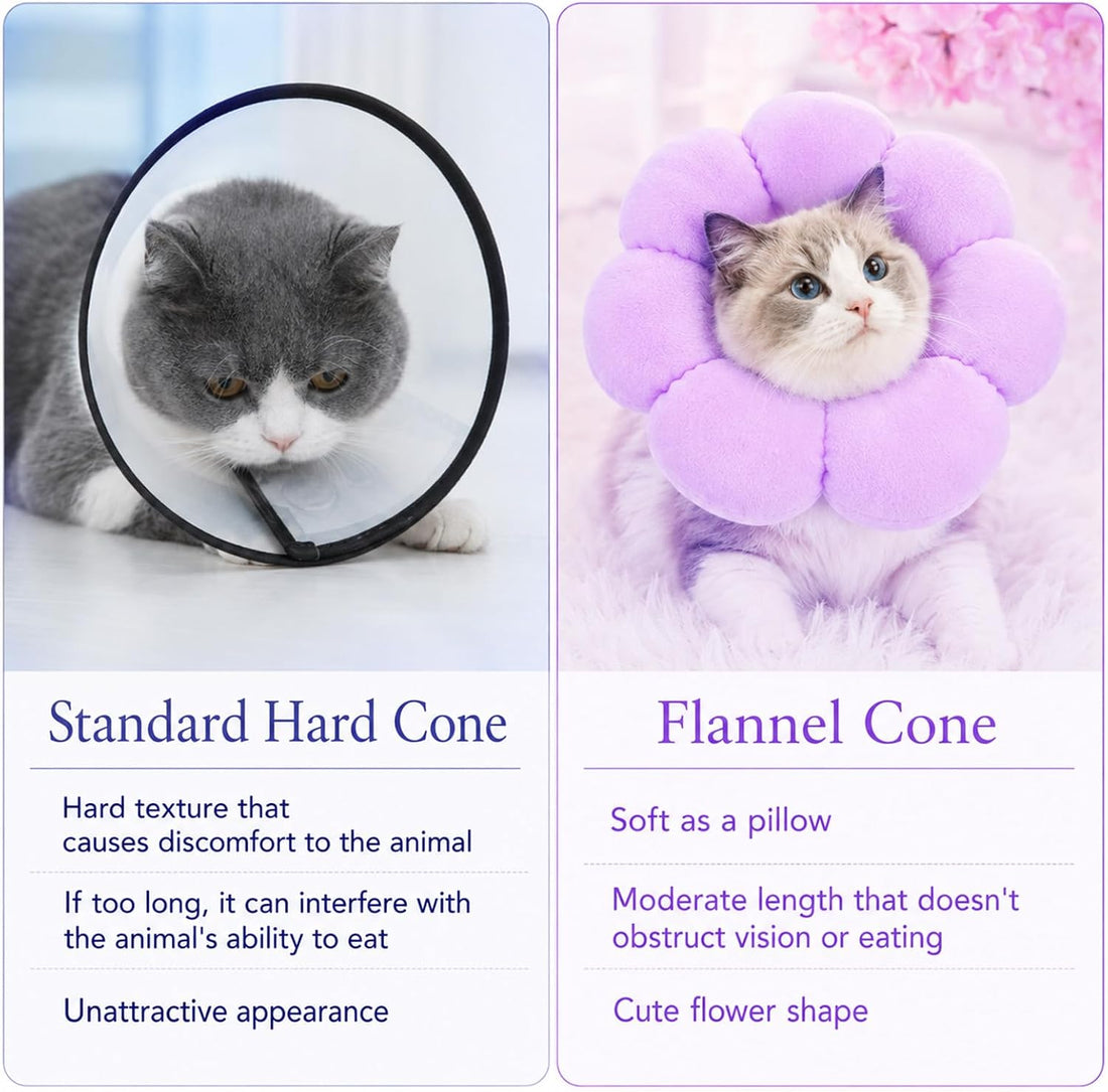 Cat Cone Collar, Comfy Cat Recovery Elizabeth Collar to Stop Licking
