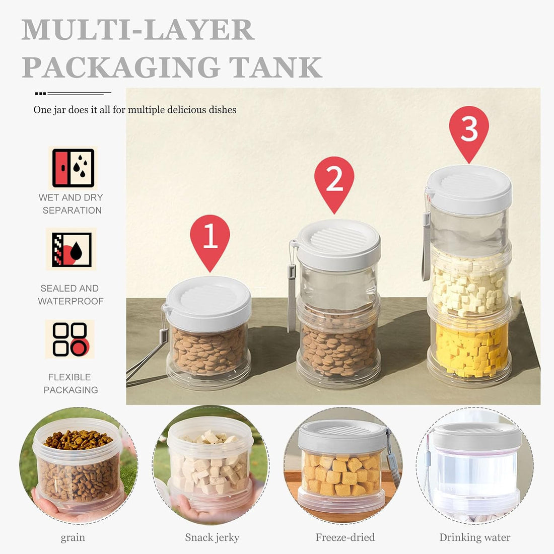 2025 Upgraded Airtight Dog Treat Container