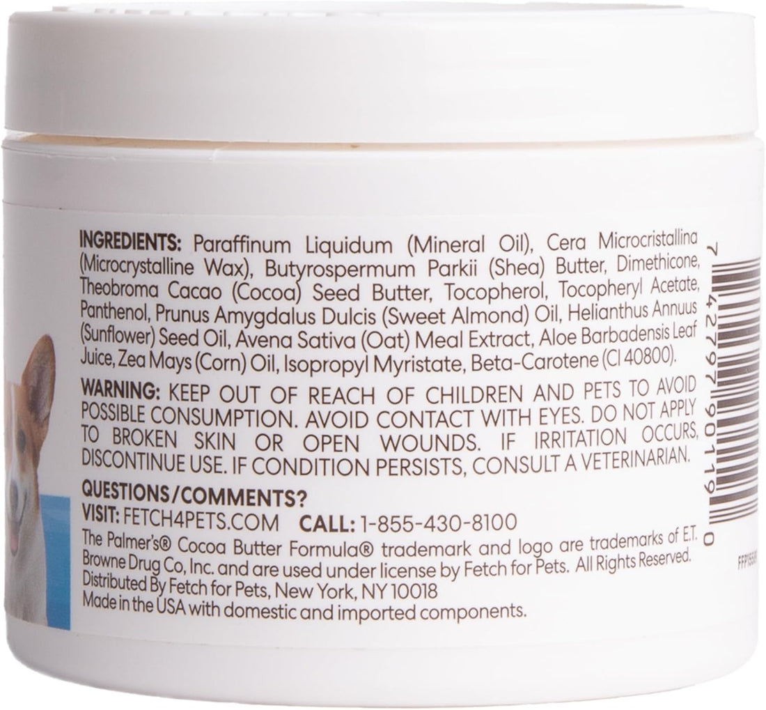 Palmers for Pets Cocoa Butter Paw Pad and Nose Balm for Dogs