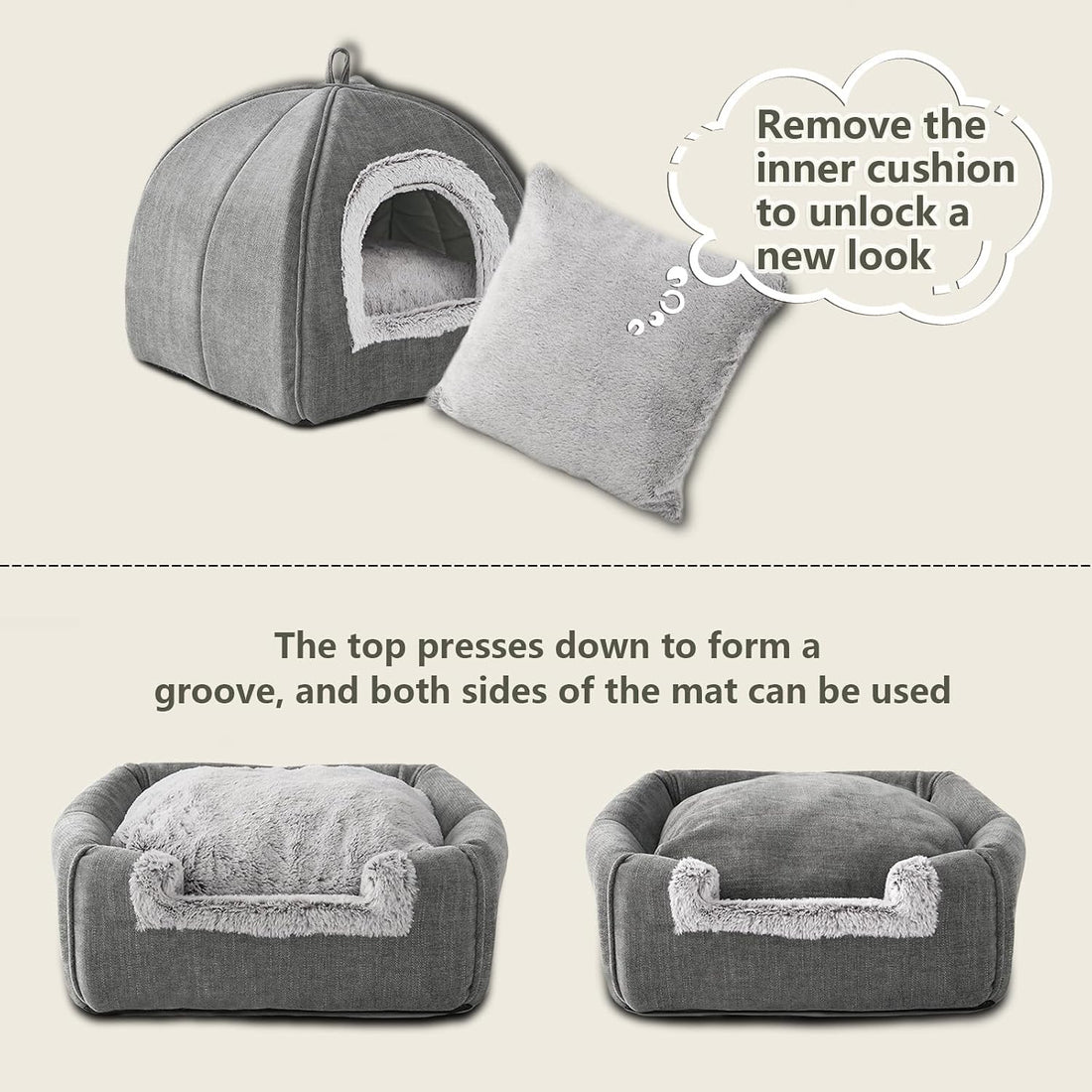 Cat Bed Cave-Cat Beds for Indoor Cats,Kittens and Small Pets,Soft
