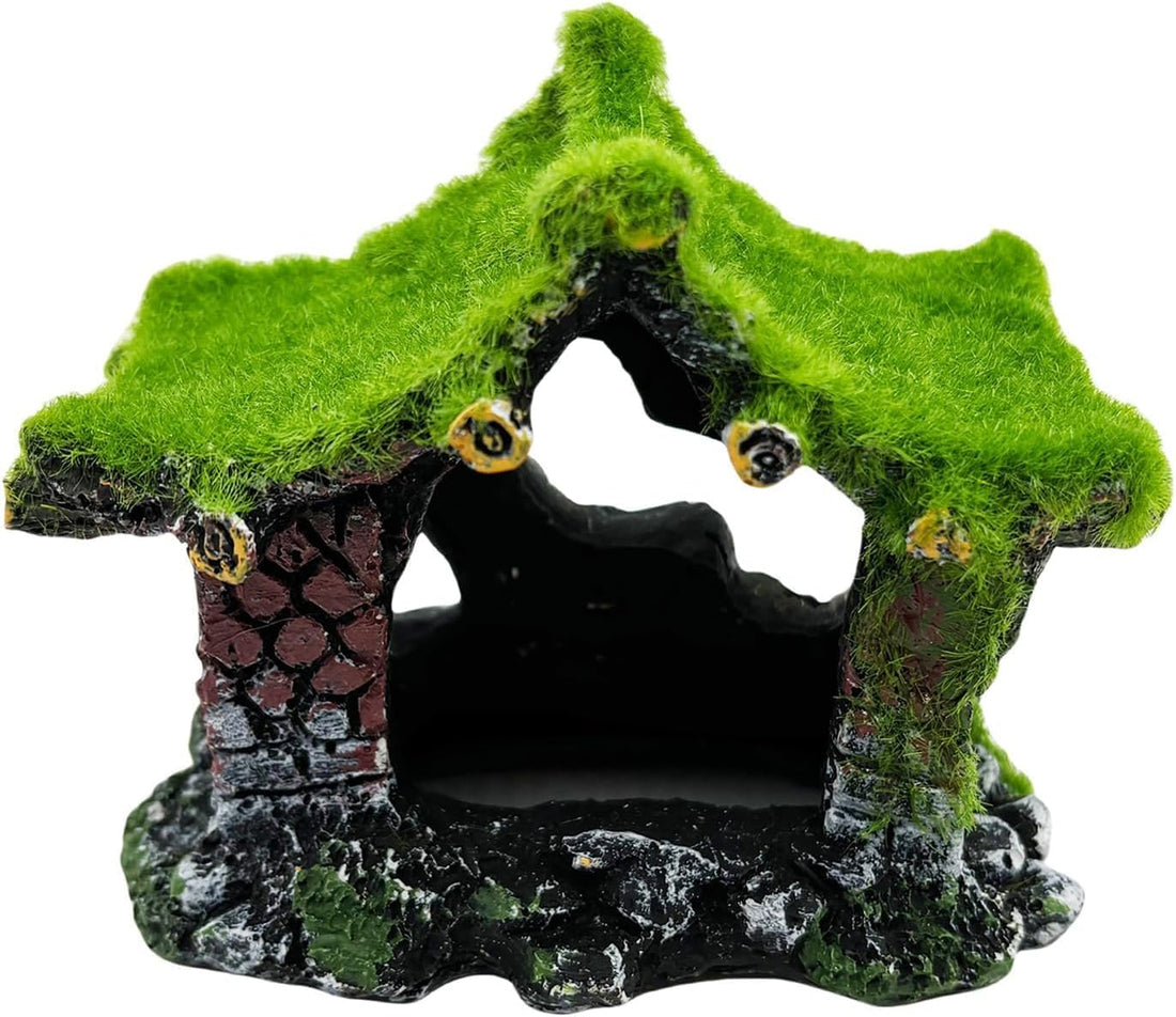 Aquarium Decoration House Resin Hideout Small Betta Fish Shrimp Tank