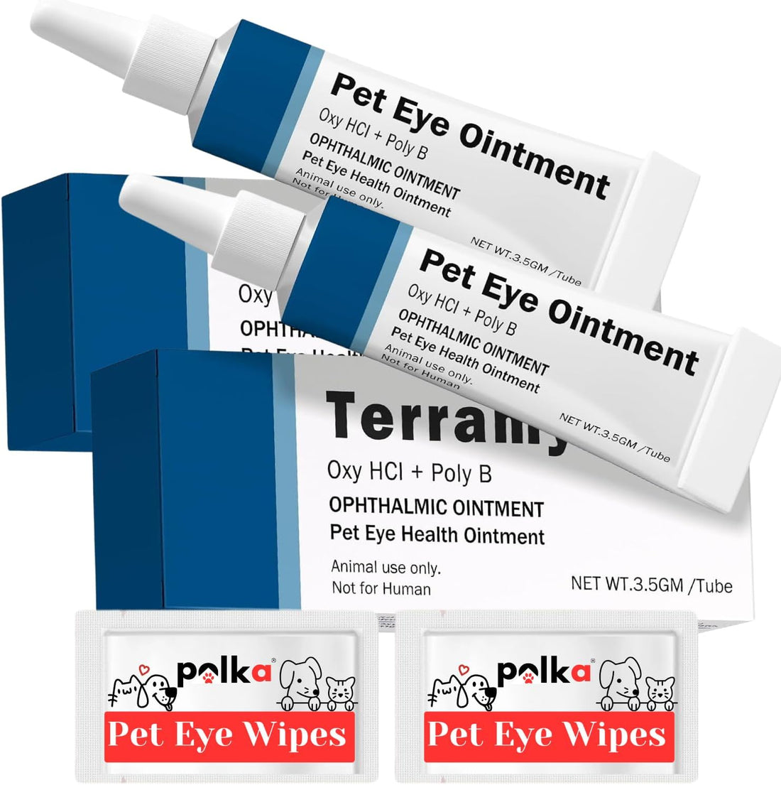 POLKA Terramypol Eye Ointment for Cats and Dogs, Horses, Birds