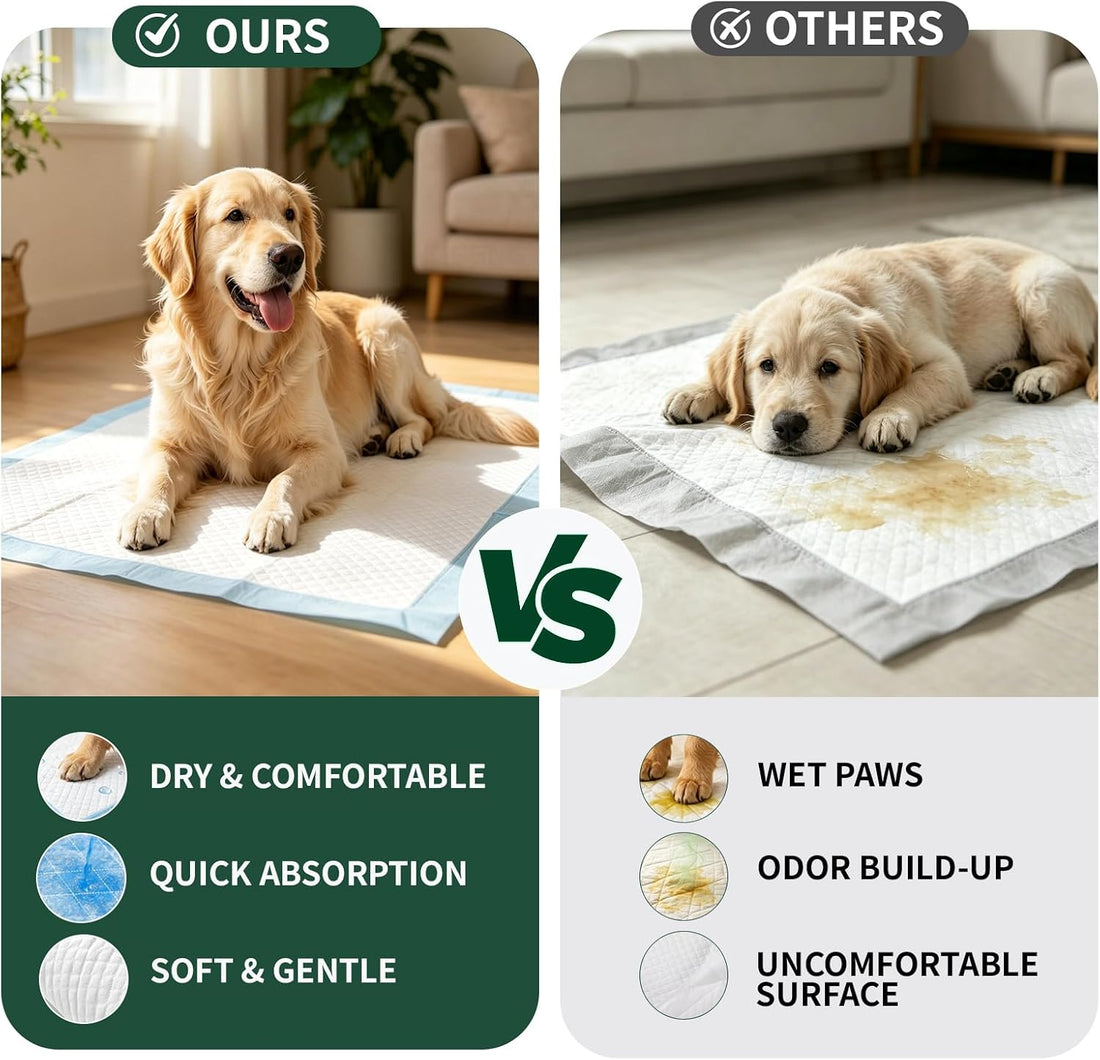 50-Pack 34" x 28" Dog Pee Pads, 6-Layer Leak-Proof Puppy Pads