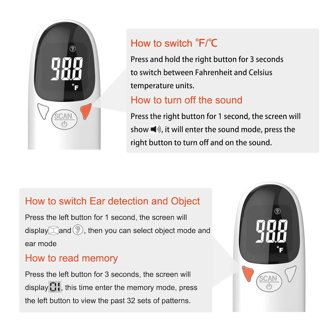 Cat & Dog Thermometer, pet Ear Thermometer