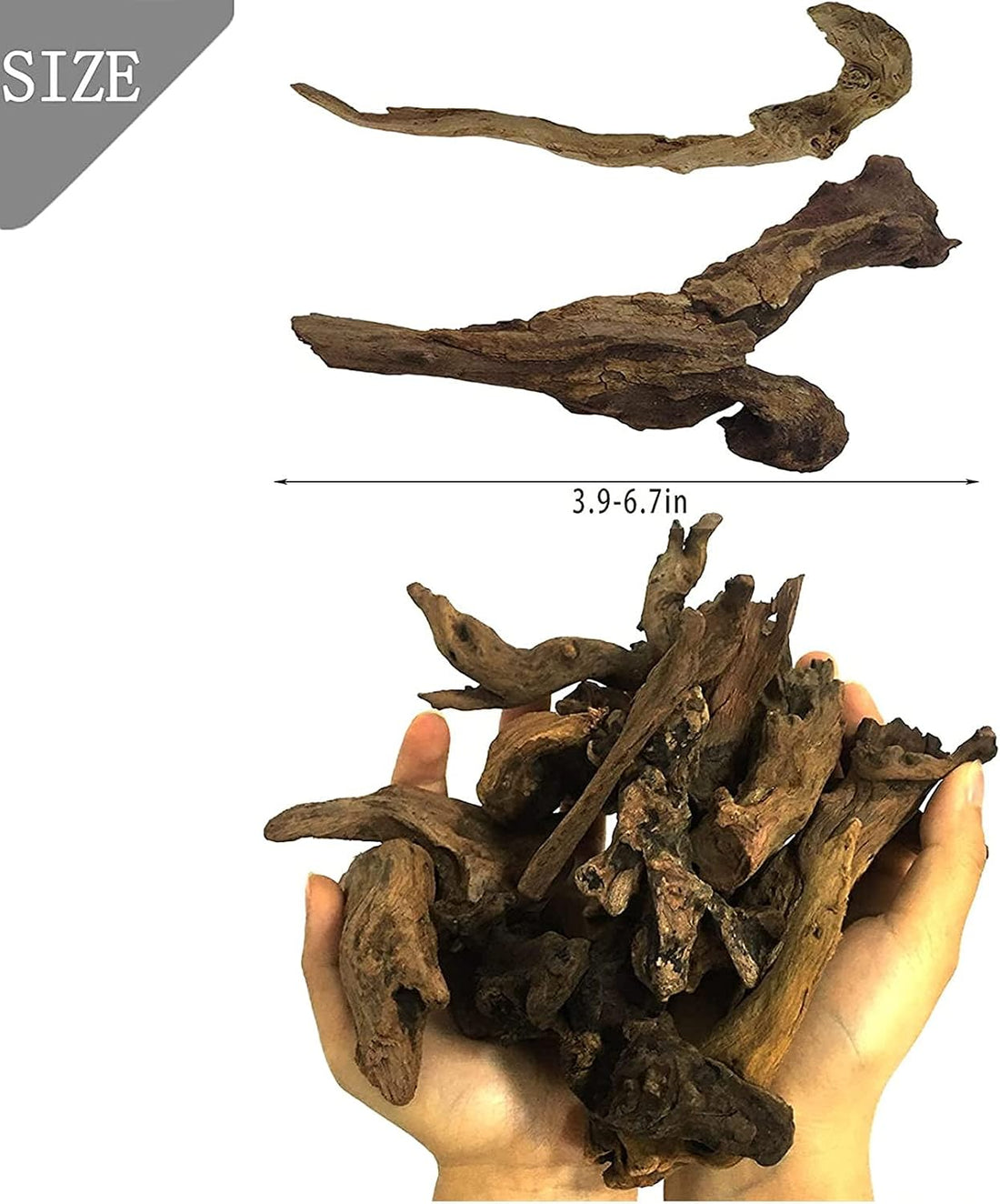 Hamiledyi Driftwood for Aquarium, 10 Pack Small Drift Wood Pieces Bulk