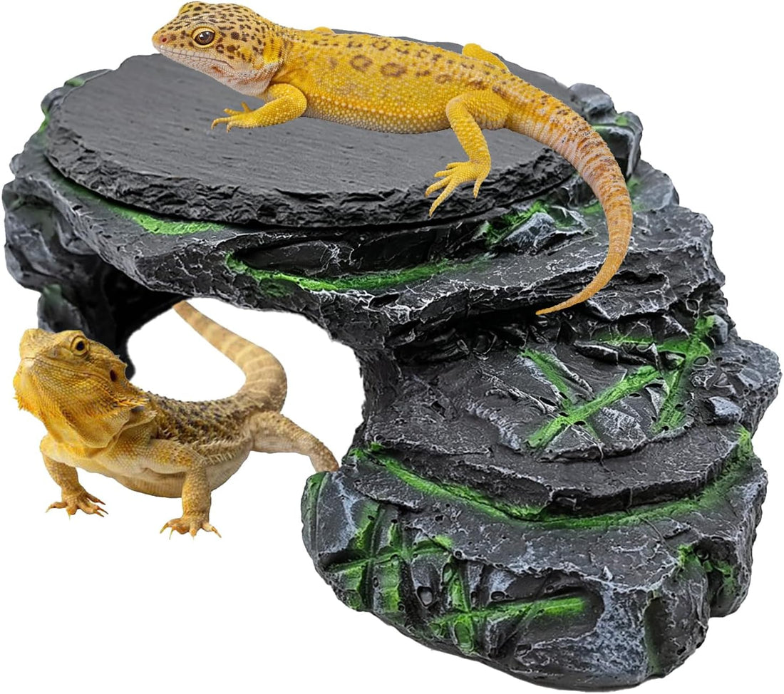 Reptile Basking Platform Gecko Hide Juvenile Beared Dragon Tank
