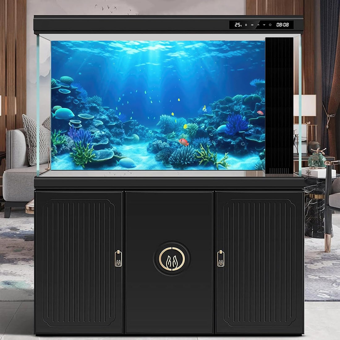 Underwater Aquarium Background Coral Reef Tropical Fish Terrarium