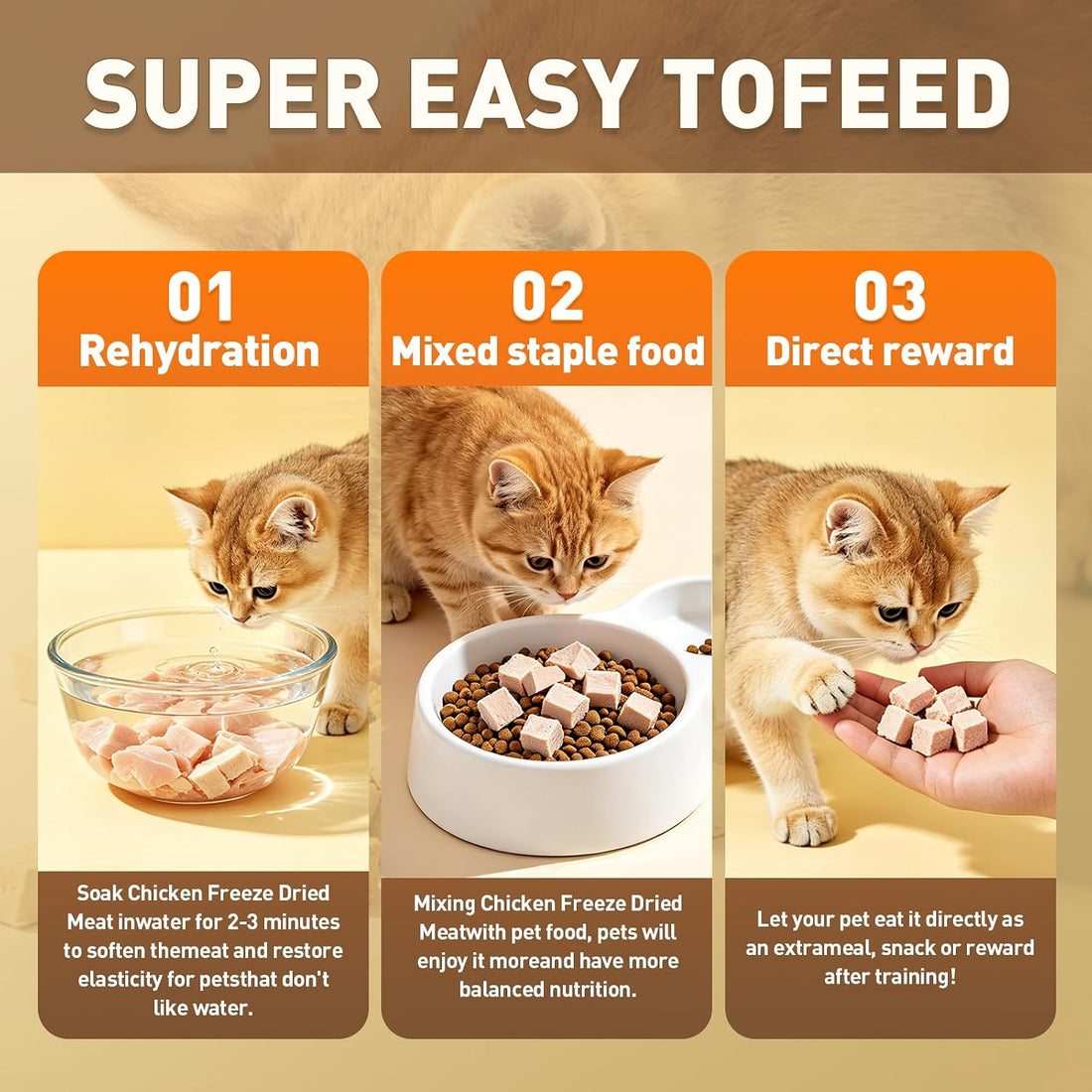 Freeze Dried Chicken Cats & Dogs Treats,Single Ingredient