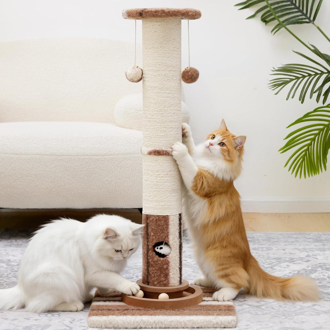 Woochpet Cat Scratching Post,Heavy Duty Green Sisal Scratcher