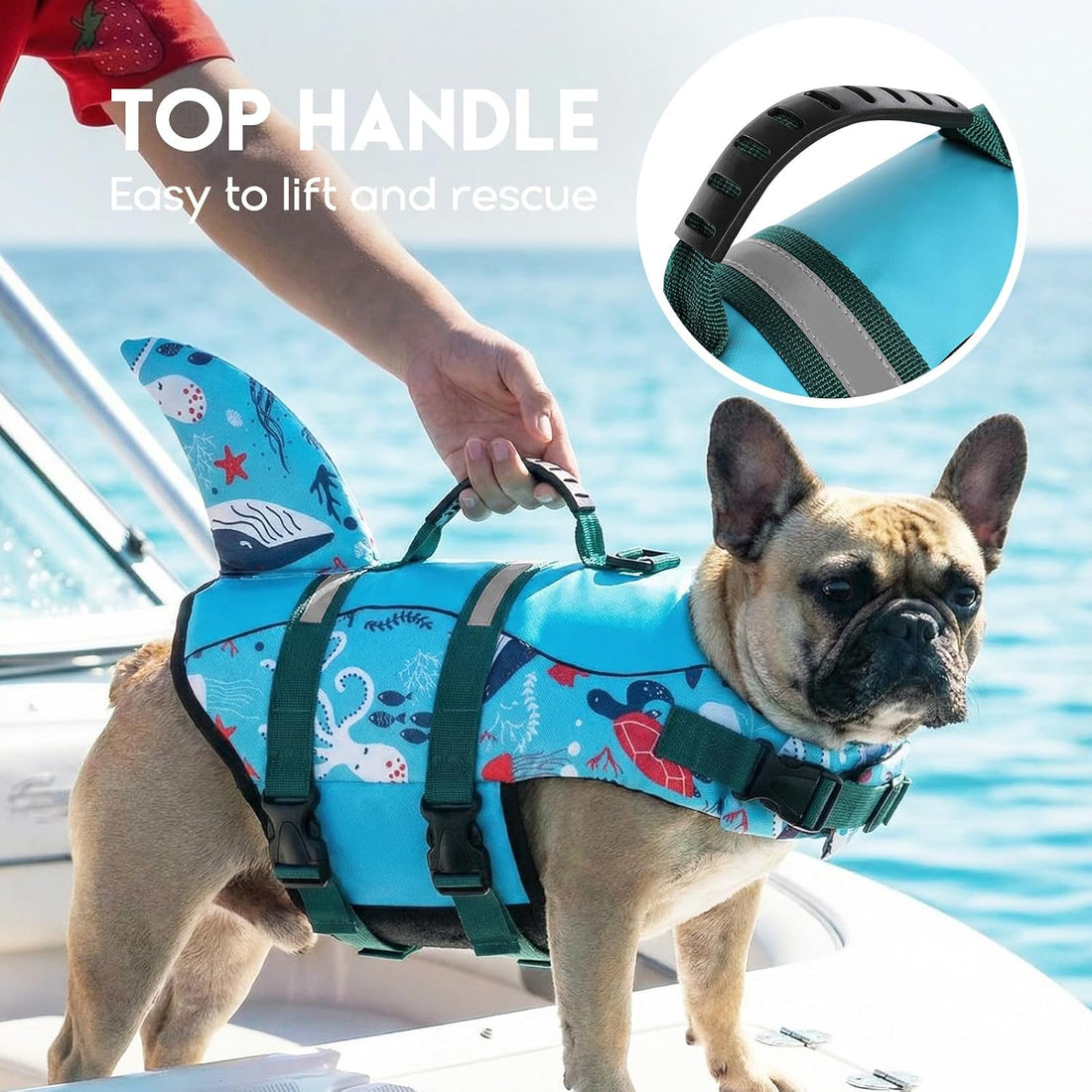 ASENKU Dog Life Jacket - Pet Safety Vest for Swimming & Boating