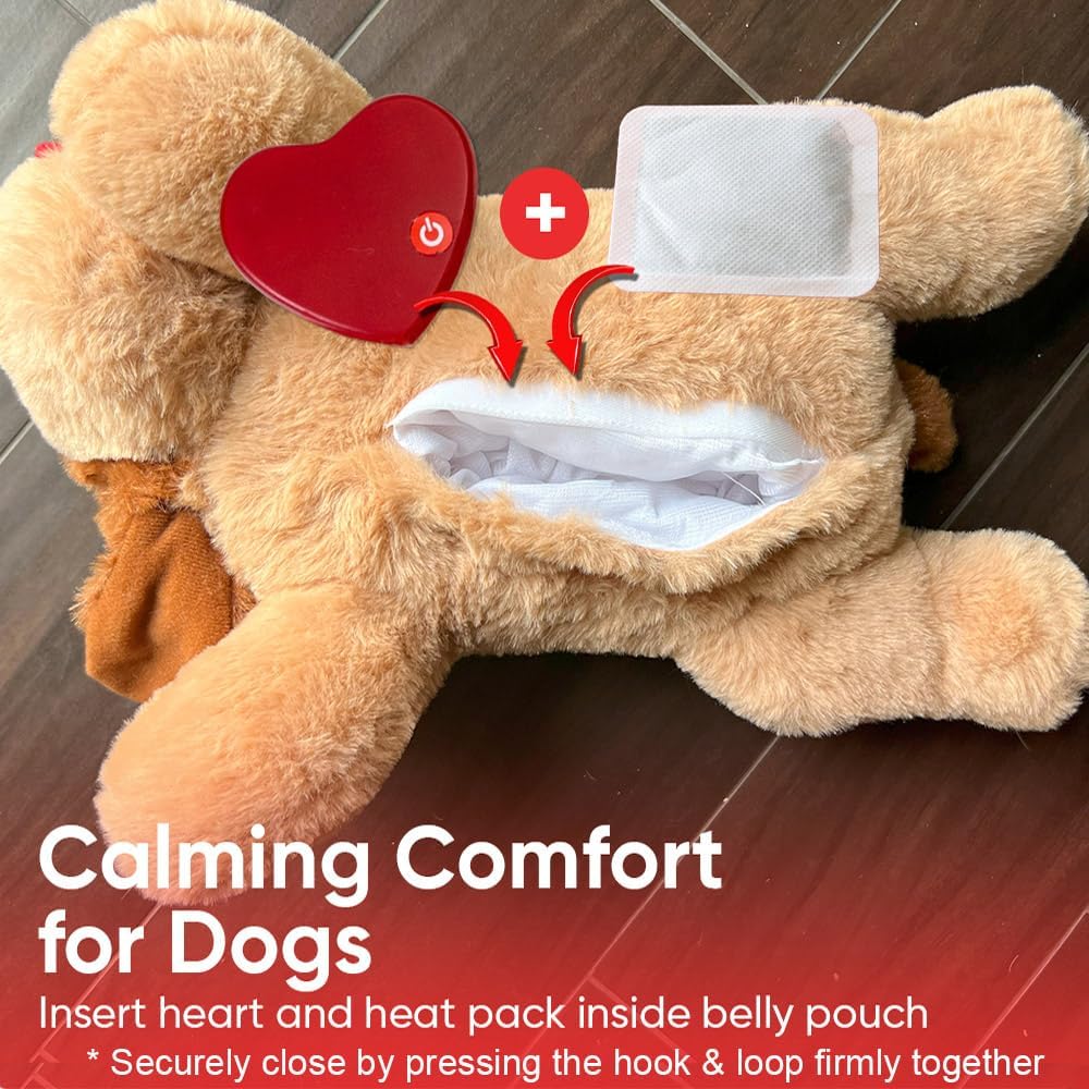 iHeartDogs Heartbeat Puppy Toy - Comfort Cuddler Pillow