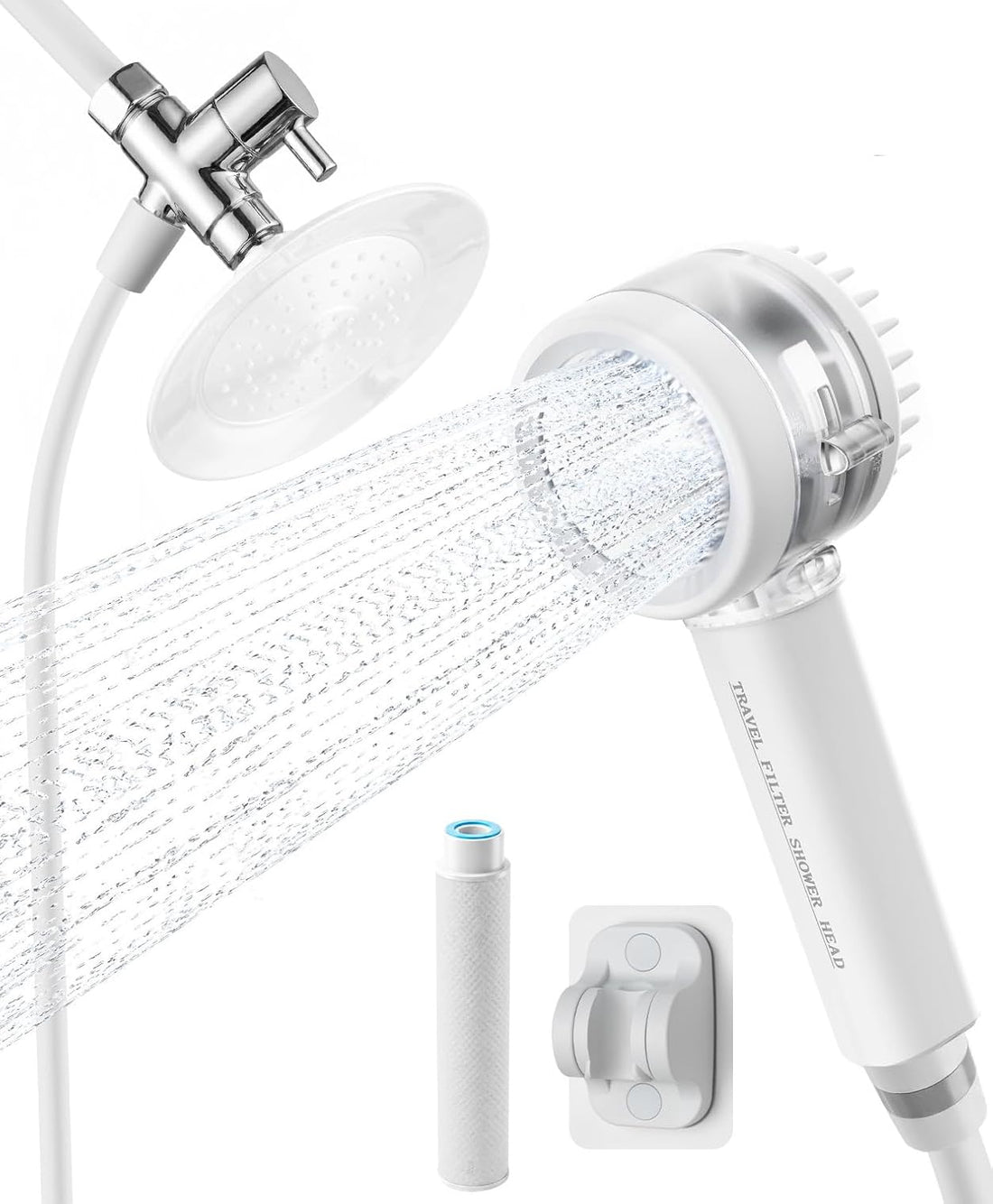 Premium Filtered Dog Shower Attachment,3-Mode Shower Head with Pause