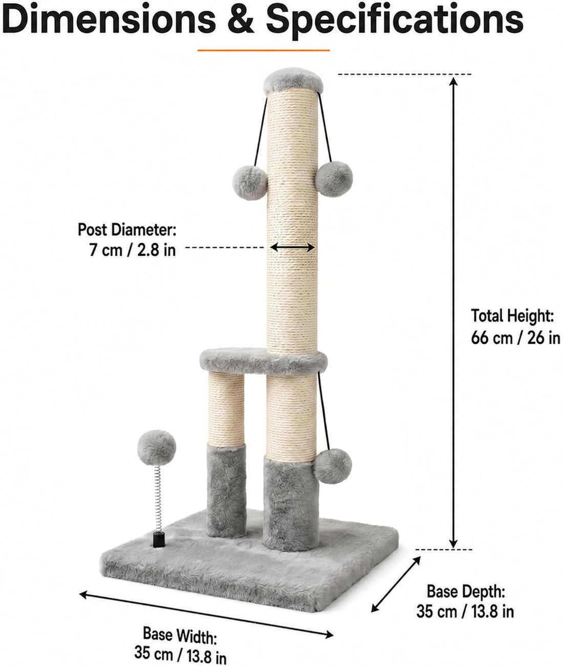 Dimaka Tall Cat Scratching Post