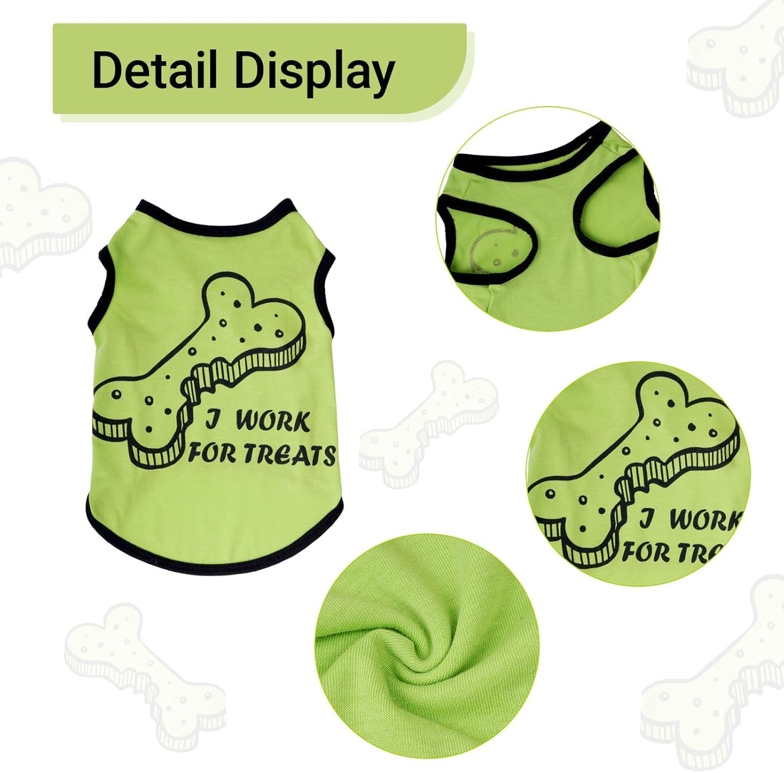 hoyuwak 8 Pieces Pet Shirts Funny Dog Printed Clothes Dog Sleeveless